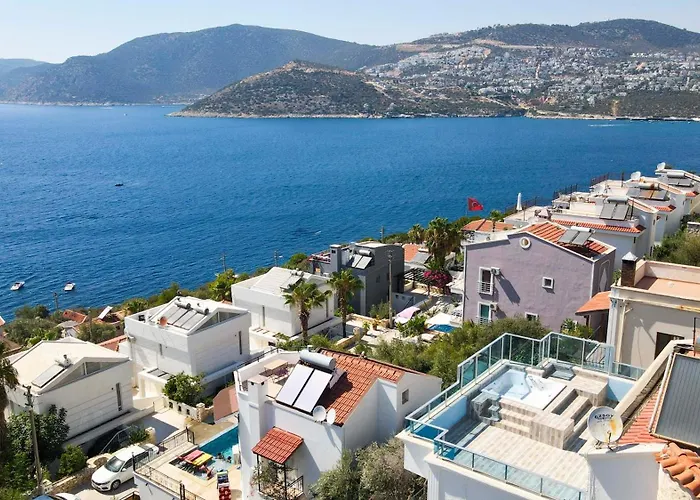 Sea View 5 En-suit Villa, Pool Heatable, Free Wifi Villahappy In Kalkan Апартаменты Каш