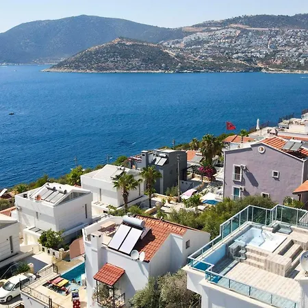 Sea View 5 En-suit Villa, Pool Heatable, Free Wifi Villahappy In Kalkan 公寓 卡斯