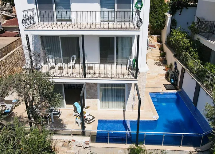 Sea View 5 En-suit Villa, Pool Heatable, Free Wifi Villahappy In Kalkan 公寓