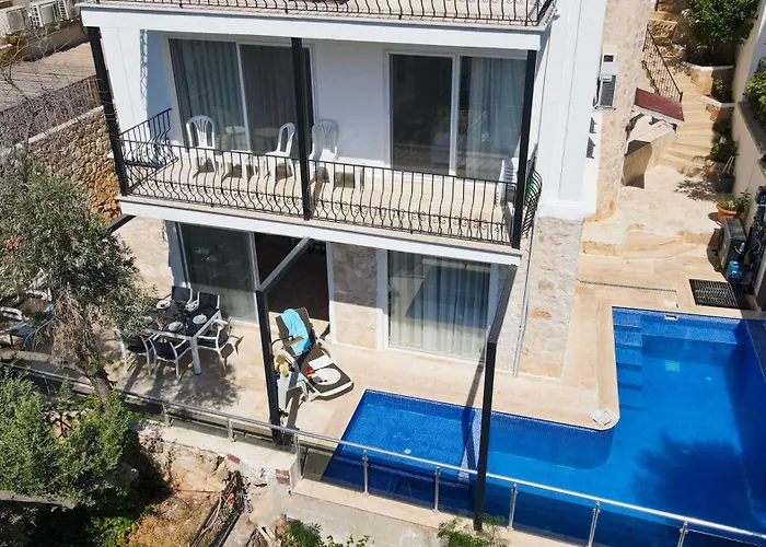 公寓 Sea View 5 En-suit Villa, Pool Heatable, Free Wifi Villahappy In Kalkan